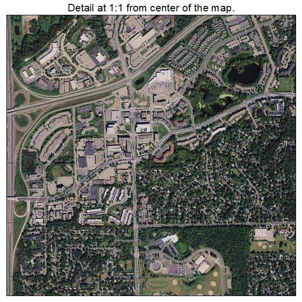 Burnsville, Minnesota aerial imagery detail