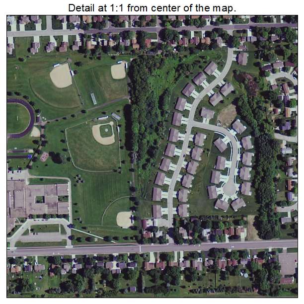 Byron, Minnesota aerial imagery detail