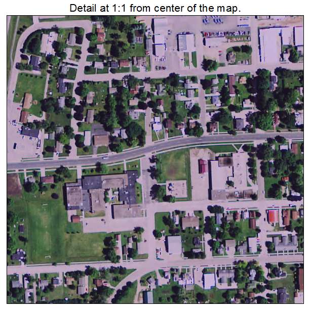 Caledonia, Minnesota aerial imagery detail