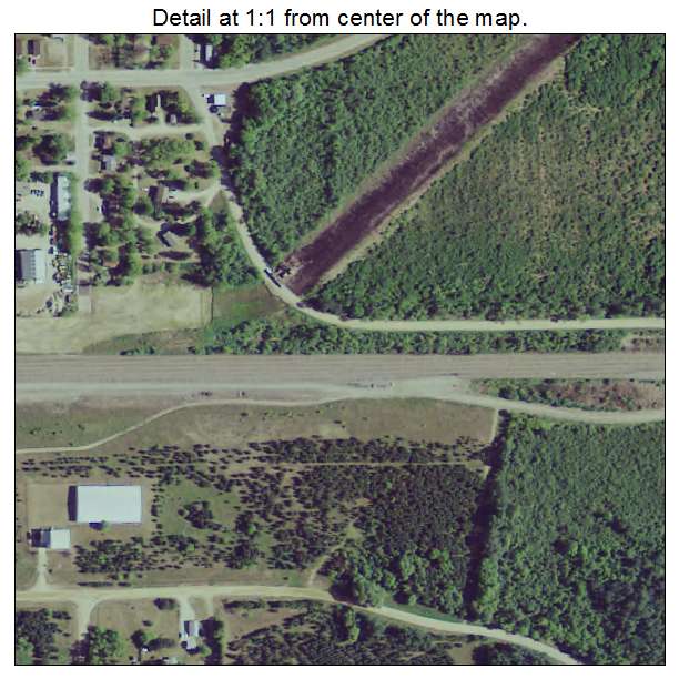 Cass Lake, Minnesota aerial imagery detail