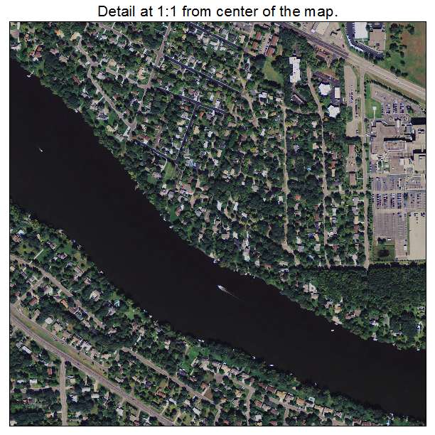 Champlin, Minnesota aerial imagery detail