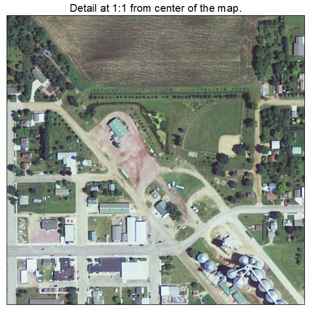 Comfrey, Minnesota aerial imagery detail