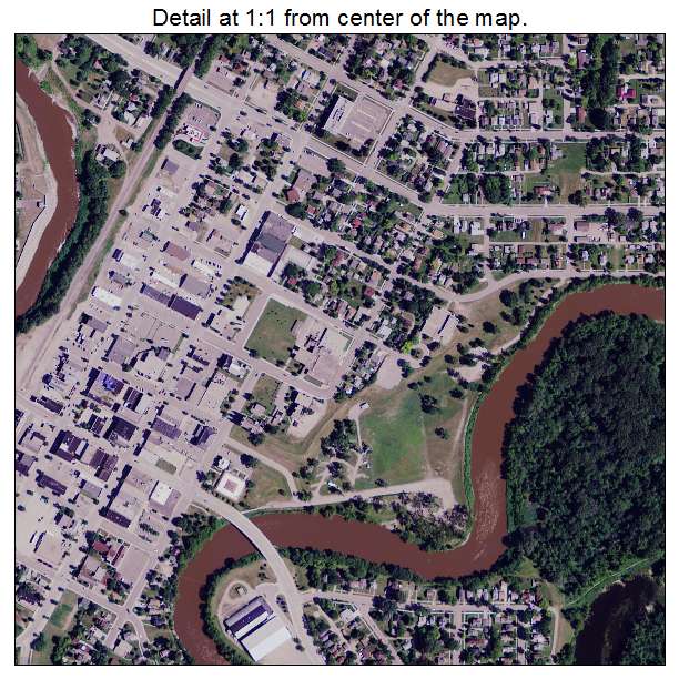 Crookston, Minnesota aerial imagery detail
