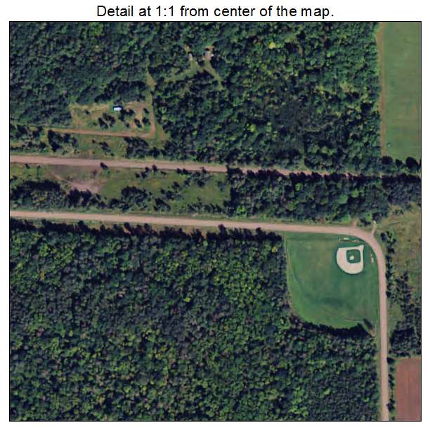 Denham, Minnesota aerial imagery detail