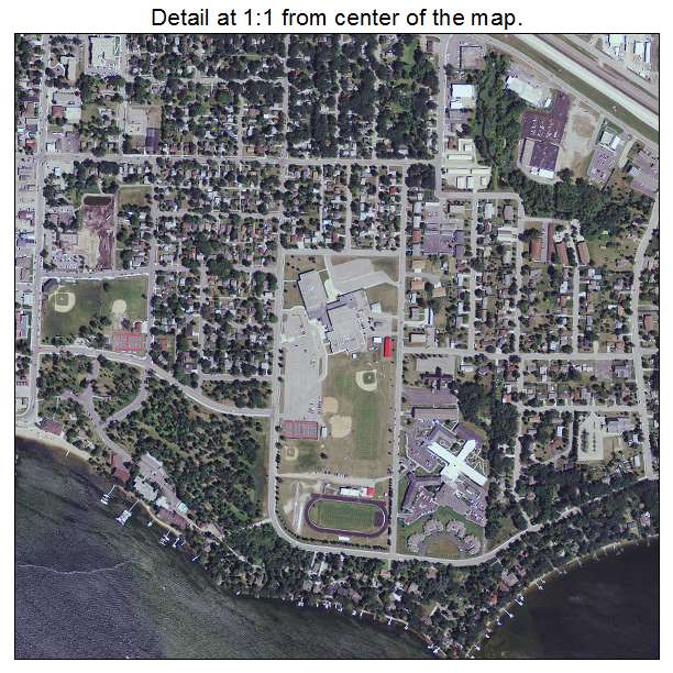 Detroit Lakes, Minnesota aerial imagery detail