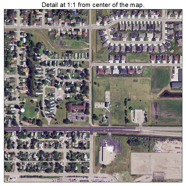 Dilworth, Minnesota aerial imagery detail