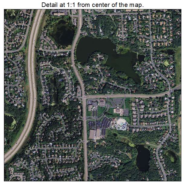 Eagan, Minnesota aerial imagery detail