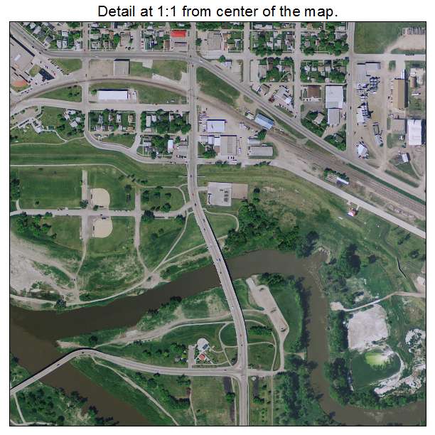 East Grand Forks, Minnesota aerial imagery detail