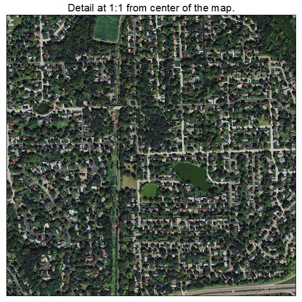 Edina, Minnesota aerial imagery detail