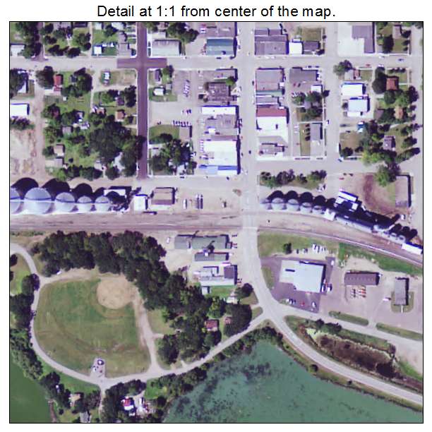 Elbow Lake, Minnesota aerial imagery detail