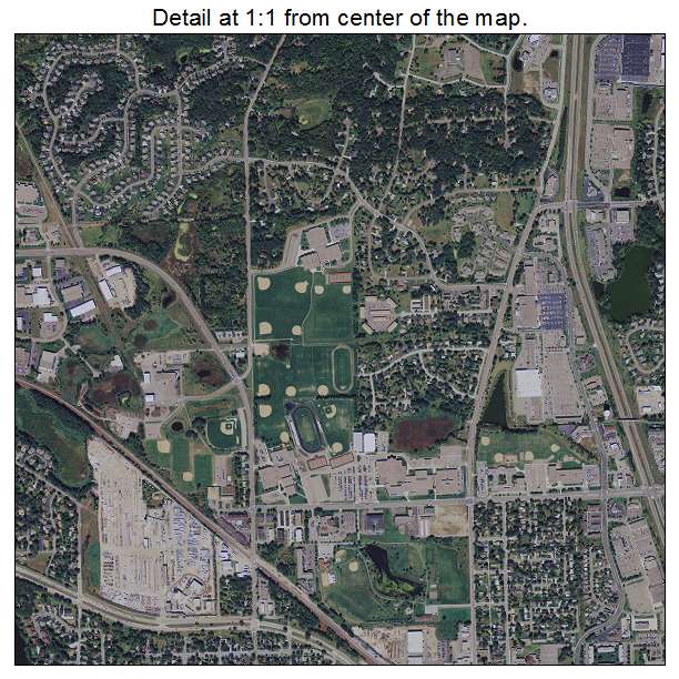 Elk River, Minnesota aerial imagery detail