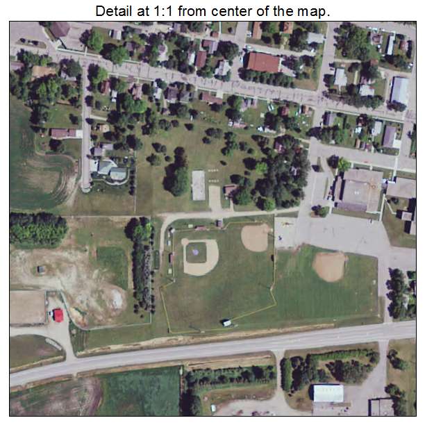 Evansville, Minnesota aerial imagery detail