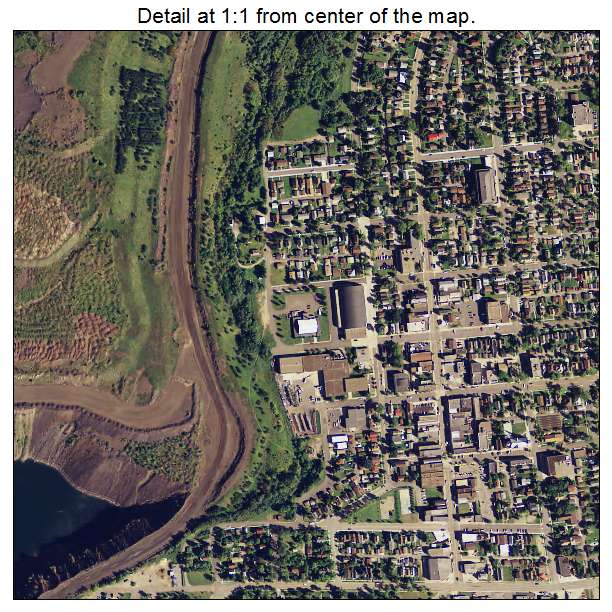 Eveleth, Minnesota aerial imagery detail