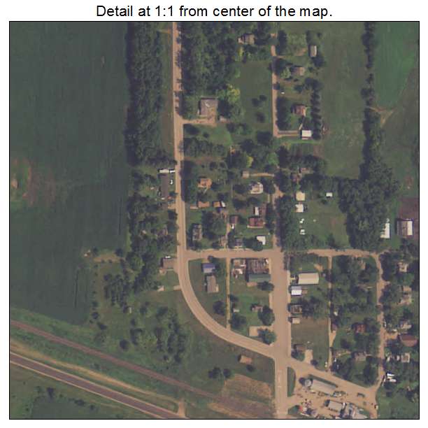 Farwell, Minnesota aerial imagery detail