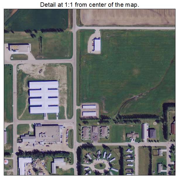 Fosston, Minnesota aerial imagery detail