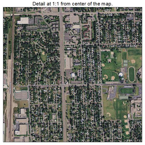 Fridley, Minnesota aerial imagery detail