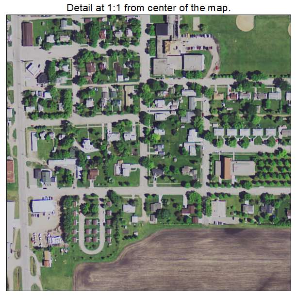 Halstad, Minnesota aerial imagery detail