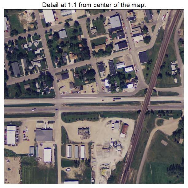 Hawley, Minnesota aerial imagery detail