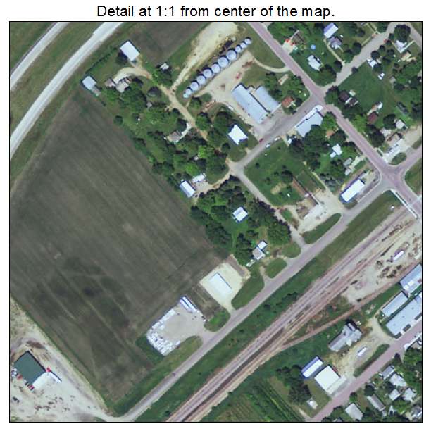 Heron Lake, Minnesota aerial imagery detail