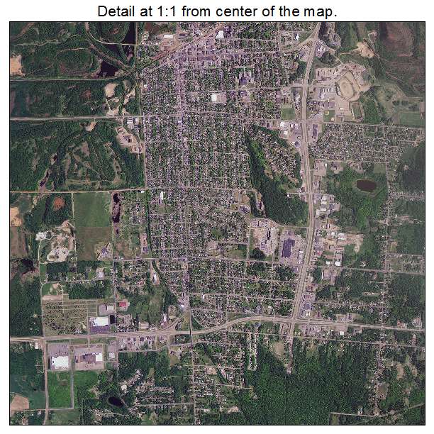 Hibbing, Minnesota aerial imagery detail