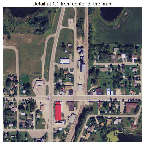 Hitterdal, Minnesota aerial imagery detail