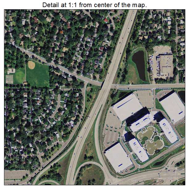 Hopkins, Minnesota aerial imagery detail