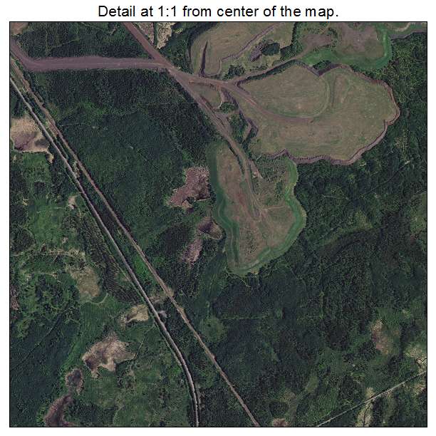 Hoyt Lakes, Minnesota aerial imagery detail