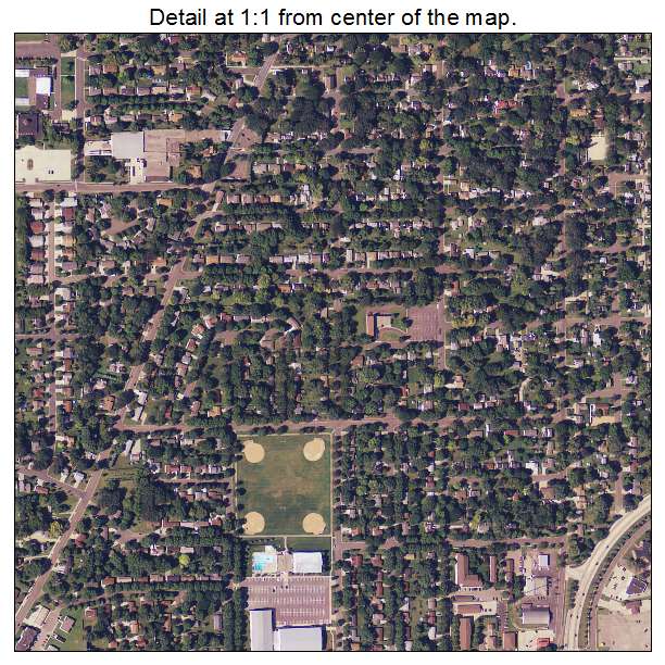 Hutchinson, Minnesota aerial imagery detail