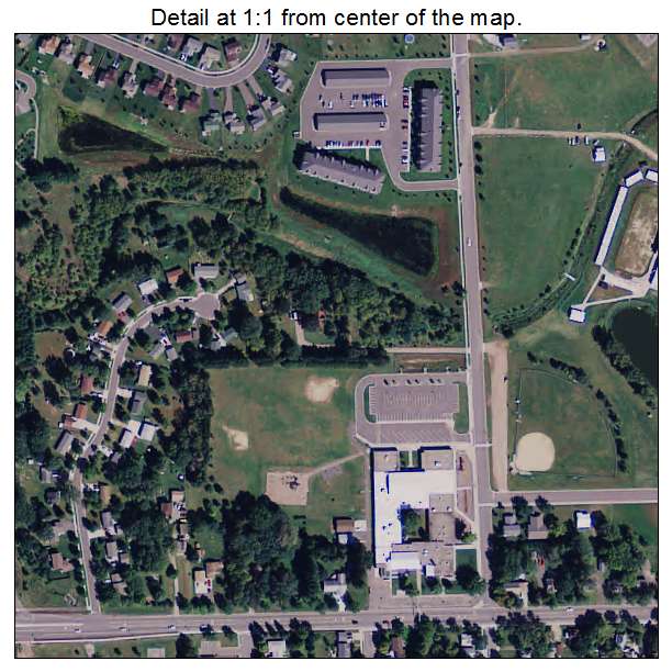 Isanti, Minnesota aerial imagery detail