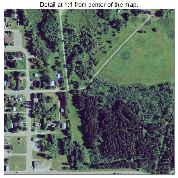 Kelliher, Minnesota aerial imagery detail