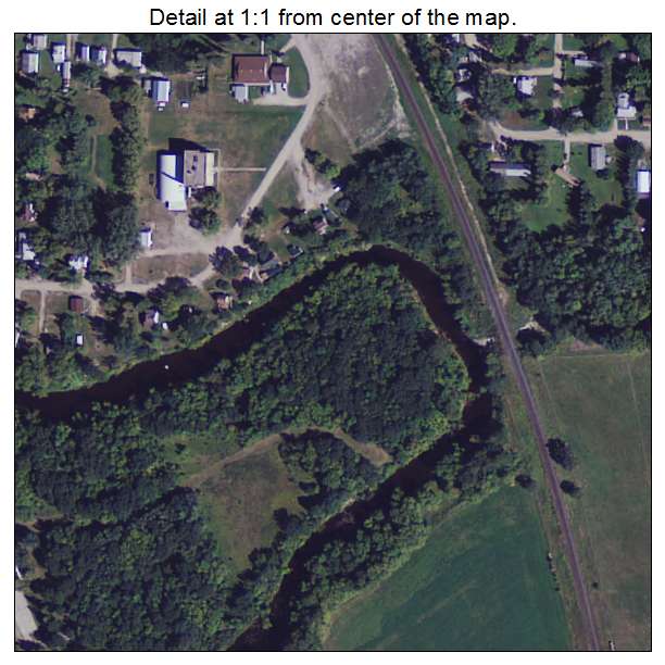 Lake Bronson, Minnesota aerial imagery detail