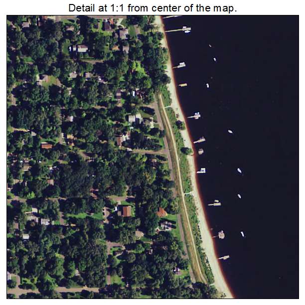 Lake St Croix Beach, Minnesota aerial imagery detail