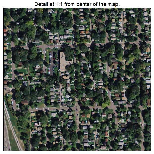 Lauderdale, Minnesota aerial imagery detail