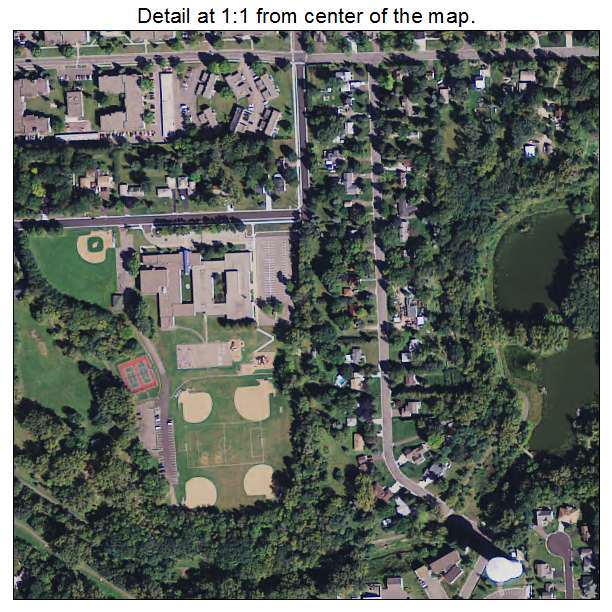 Little Canada, Minnesota aerial imagery detail