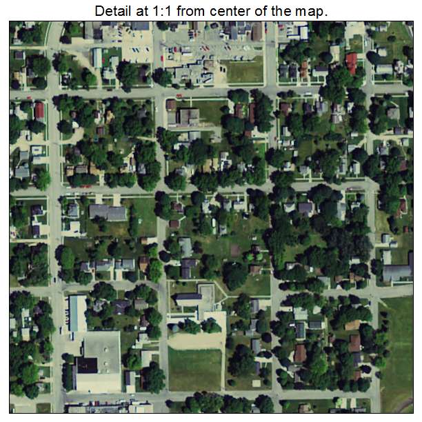 Madelia, Minnesota aerial imagery detail