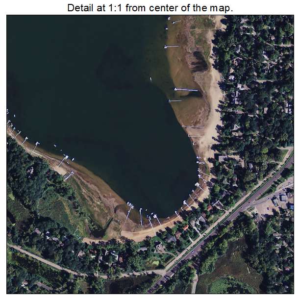 Mahtomedi, Minnesota aerial imagery detail