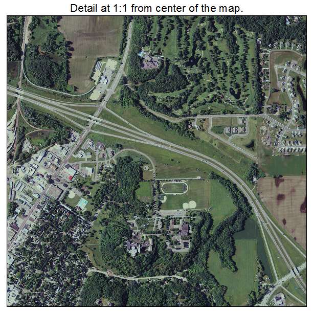 Mankato, Minnesota aerial imagery detail