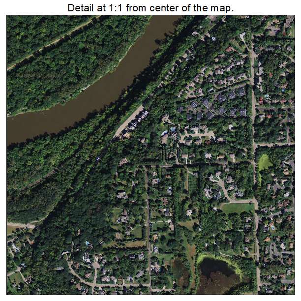 Mendota Heights, Minnesota aerial imagery detail