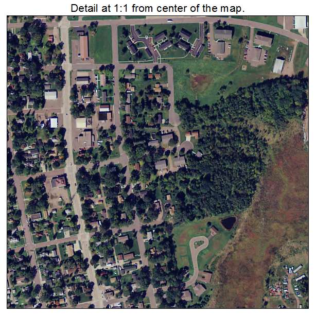 Milaca, Minnesota aerial imagery detail