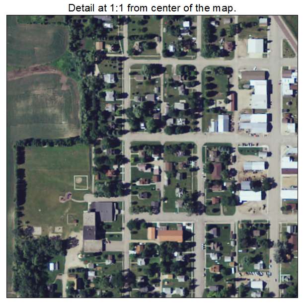 Milan, Minnesota aerial imagery detail