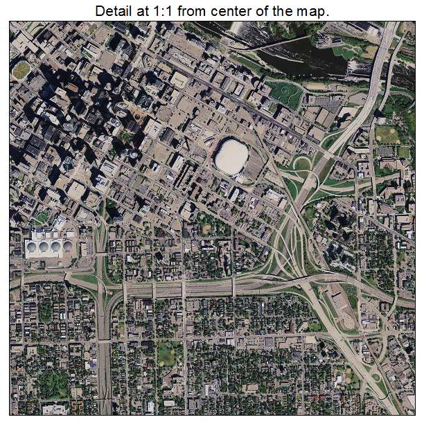 Minneapolis, Minnesota aerial imagery detail
