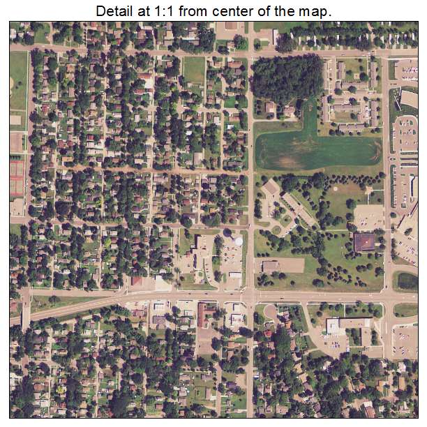 Montevideo, Minnesota aerial imagery detail