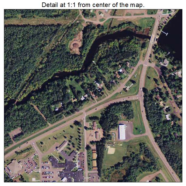 Moose Lake, Minnesota aerial imagery detail