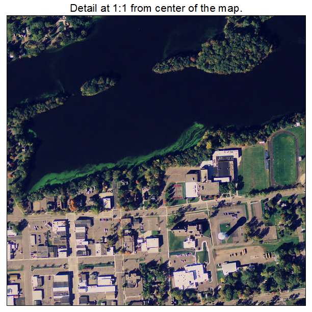Mora, Minnesota aerial imagery detail
