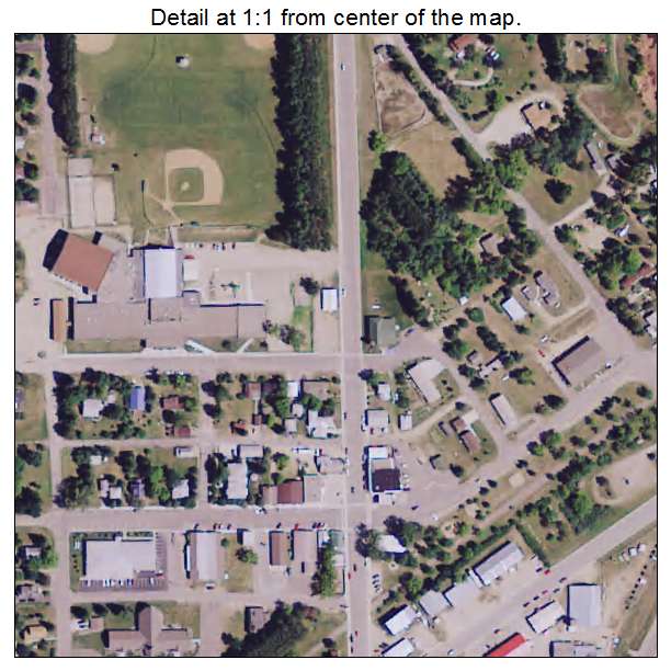 Nevis, Minnesota aerial imagery detail