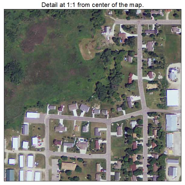 New London, Minnesota aerial imagery detail