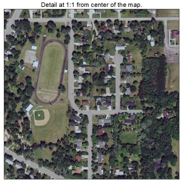 New York Mills, Minnesota aerial imagery detail