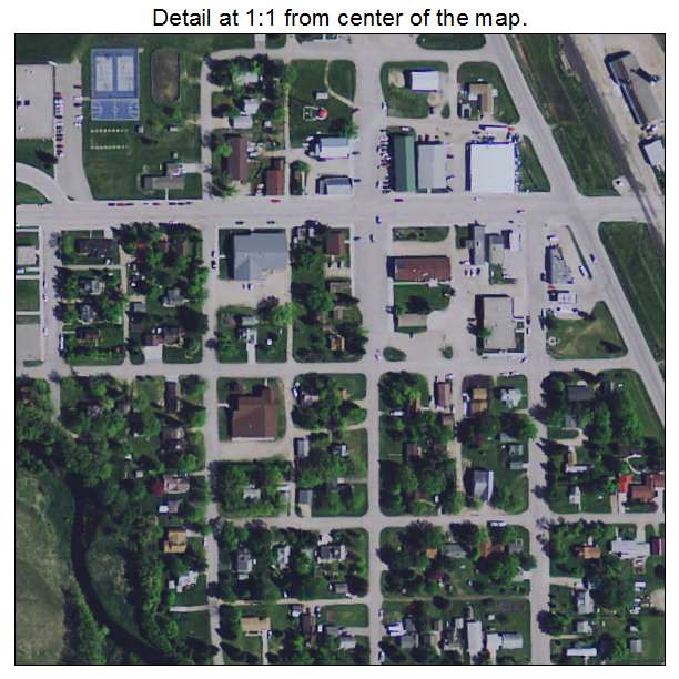 Newfolden, Minnesota aerial imagery detail