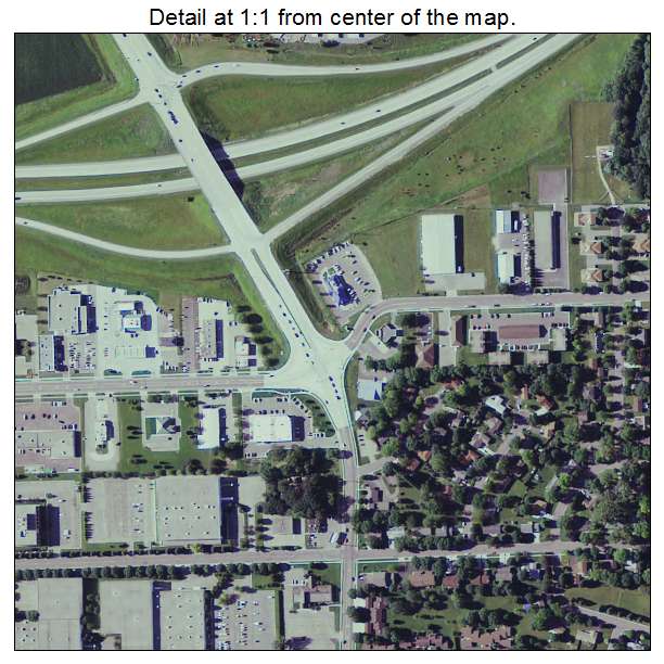 North Mankato, Minnesota aerial imagery detail