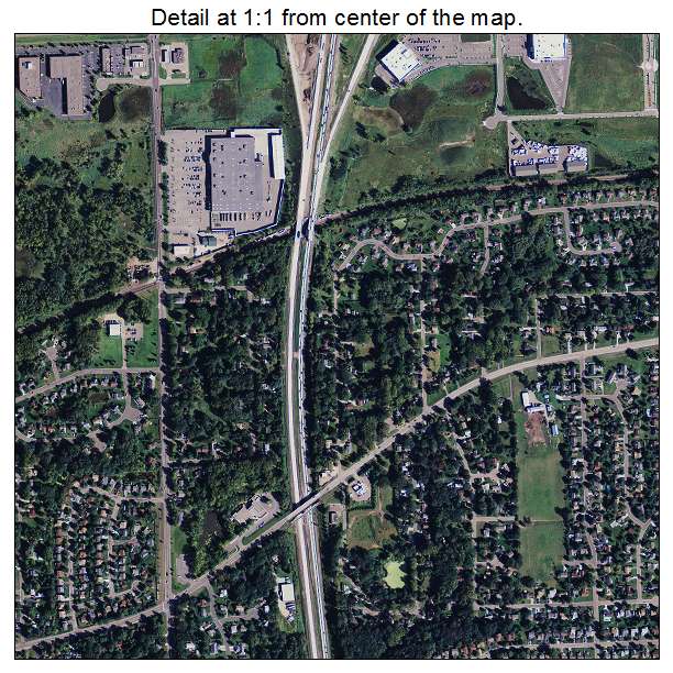 Oakdale, Minnesota aerial imagery detail